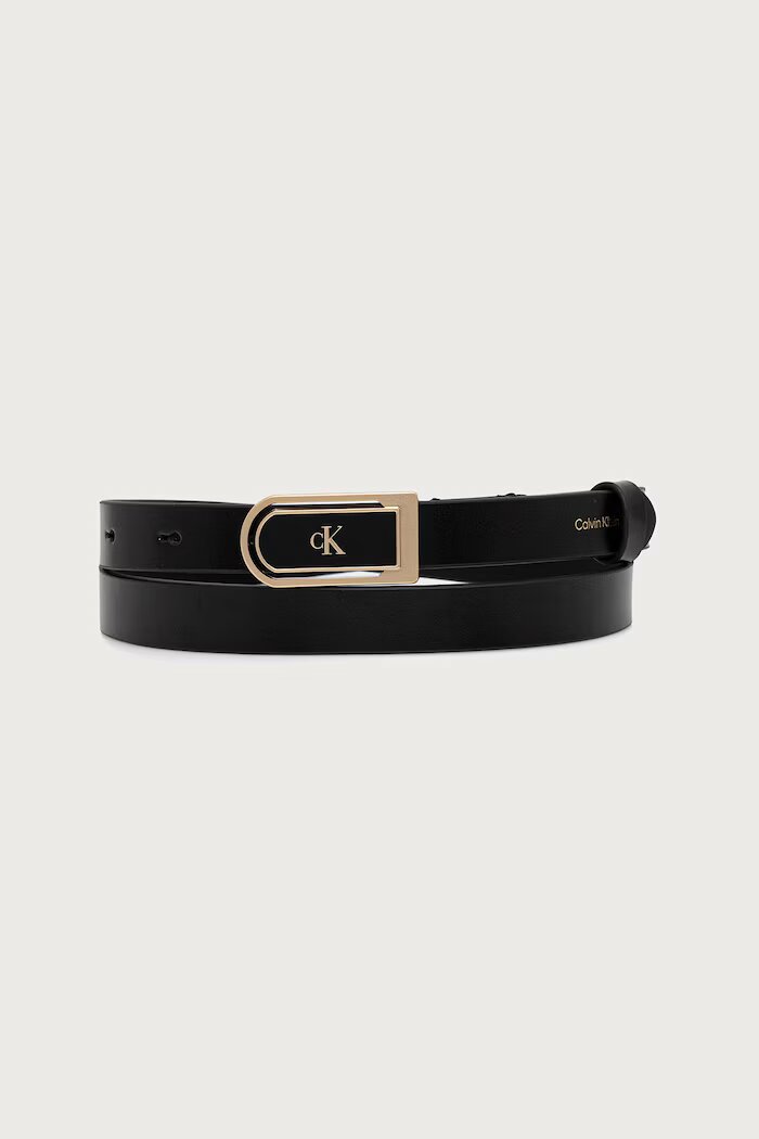 CALVIN KLEIN колан дамски от кожа черен LV04F7109G