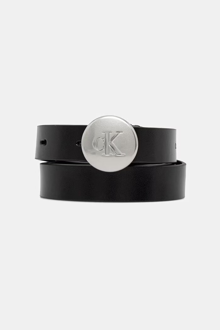 CALVIN KLEIN колан дамски от кожа черен LV04F7115G