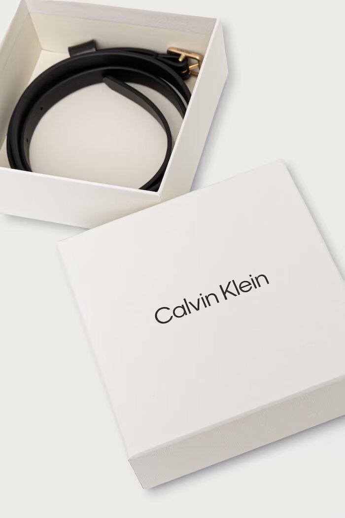 CALVIN KLEIN колан дамски от кожа черен LV04F7146G