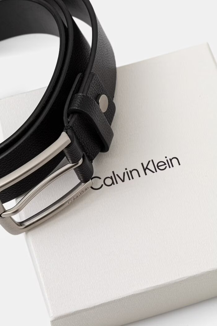 CALVIN KLEIN колан мъжки от кожа черен LV04D7067G