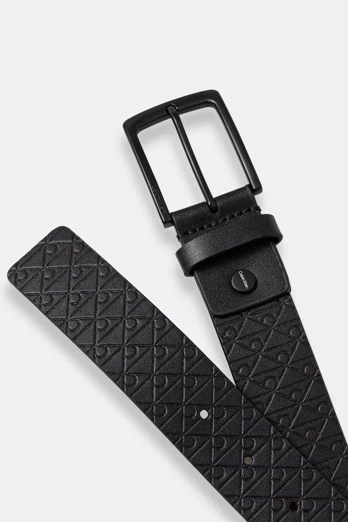 CALVIN KLEIN колан мъжки от кожа черен LV04D7068G