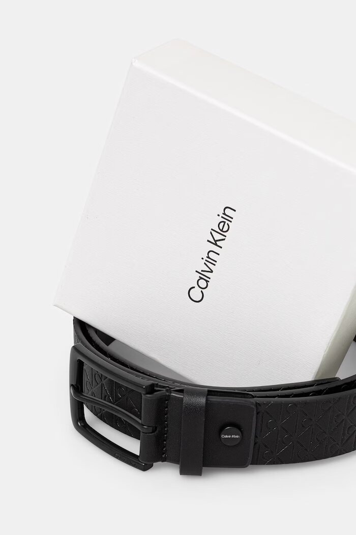 CALVIN KLEIN колан мъжки от кожа черен LV04D7068G