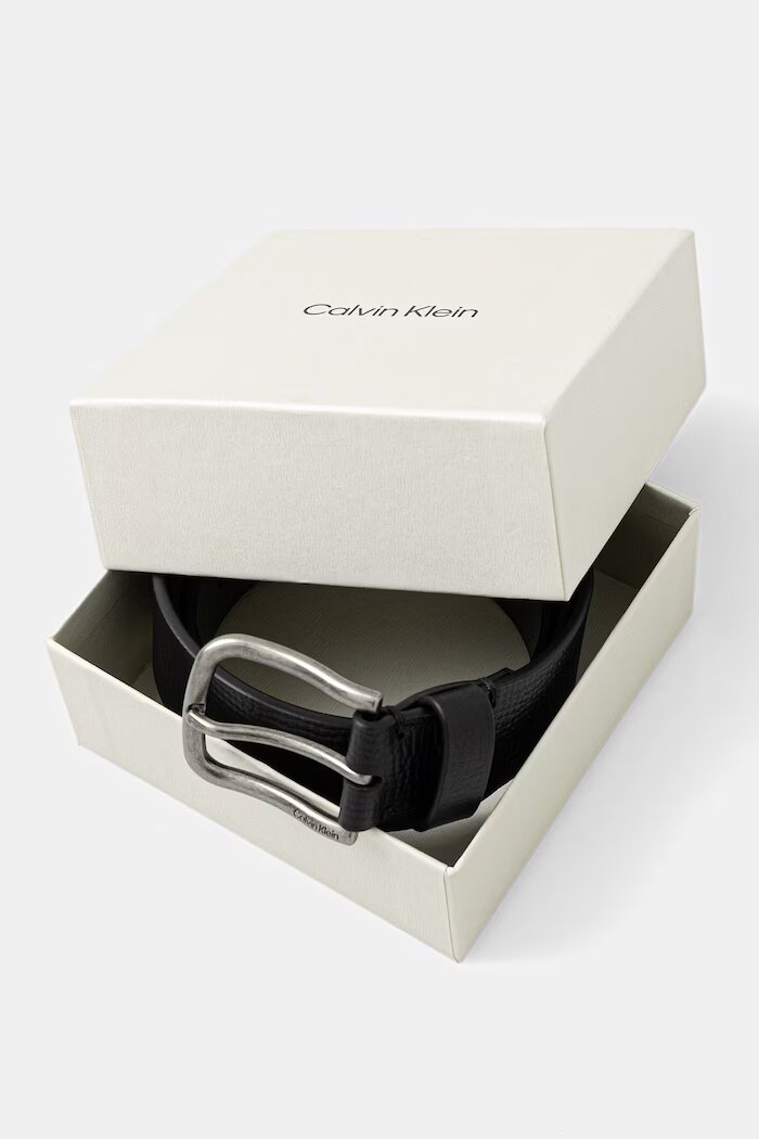 CALVIN KLEIN колан мъжки от кожа черен LV04D7069G