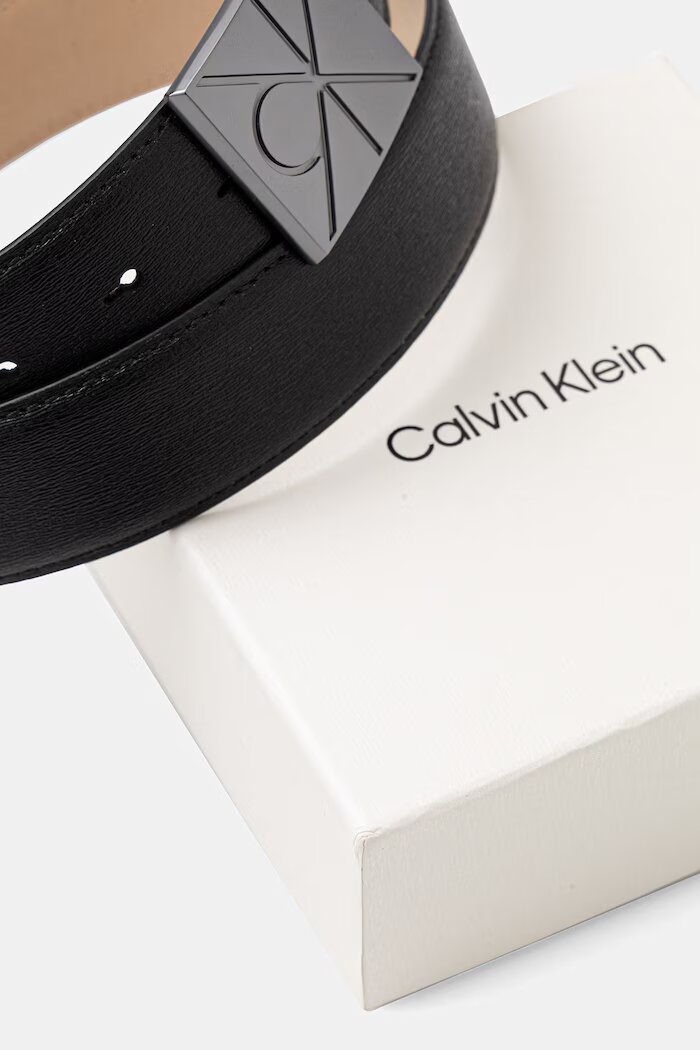 CALVIN KLEIN колан мъжки от кожа черен LV04D7081G