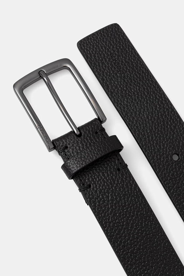 CALVIN KLEIN колан мъжки от кожа черен LV04D7095G