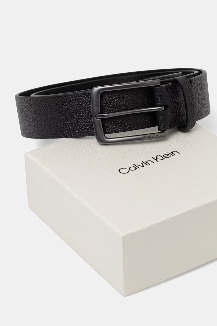 CALVIN KLEIN колан мъжки от кожа черен LV04D7095G