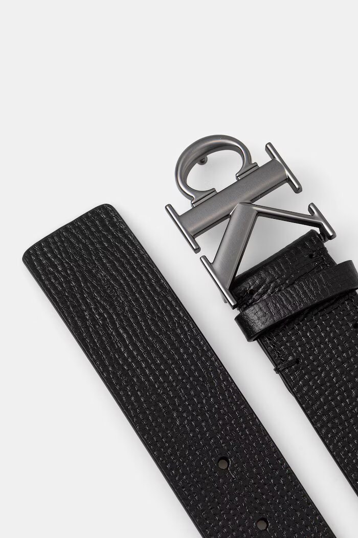 CALVIN KLEIN колан мъжки от кожа черен LV04D7110G