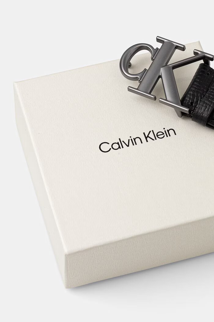 CALVIN KLEIN колан мъжки от кожа черен LV04D7110G