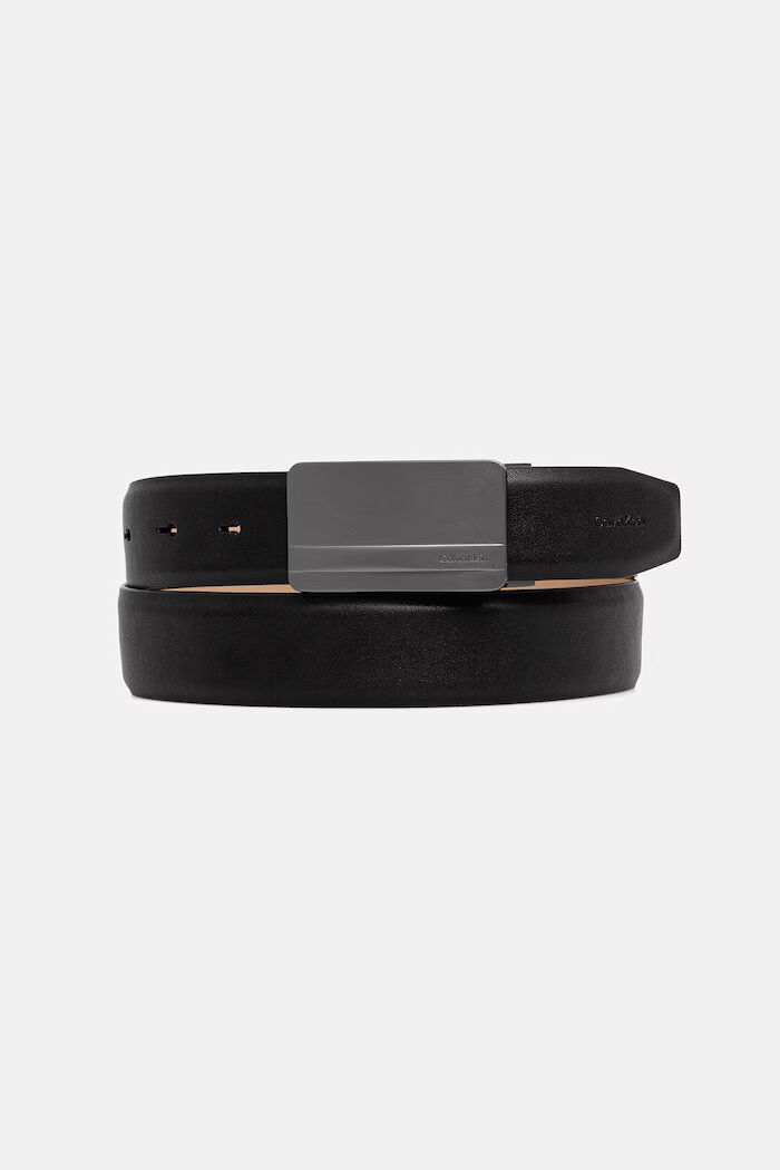 CALVIN KLEIN колан мъжки от кожа черен LV04D7149G