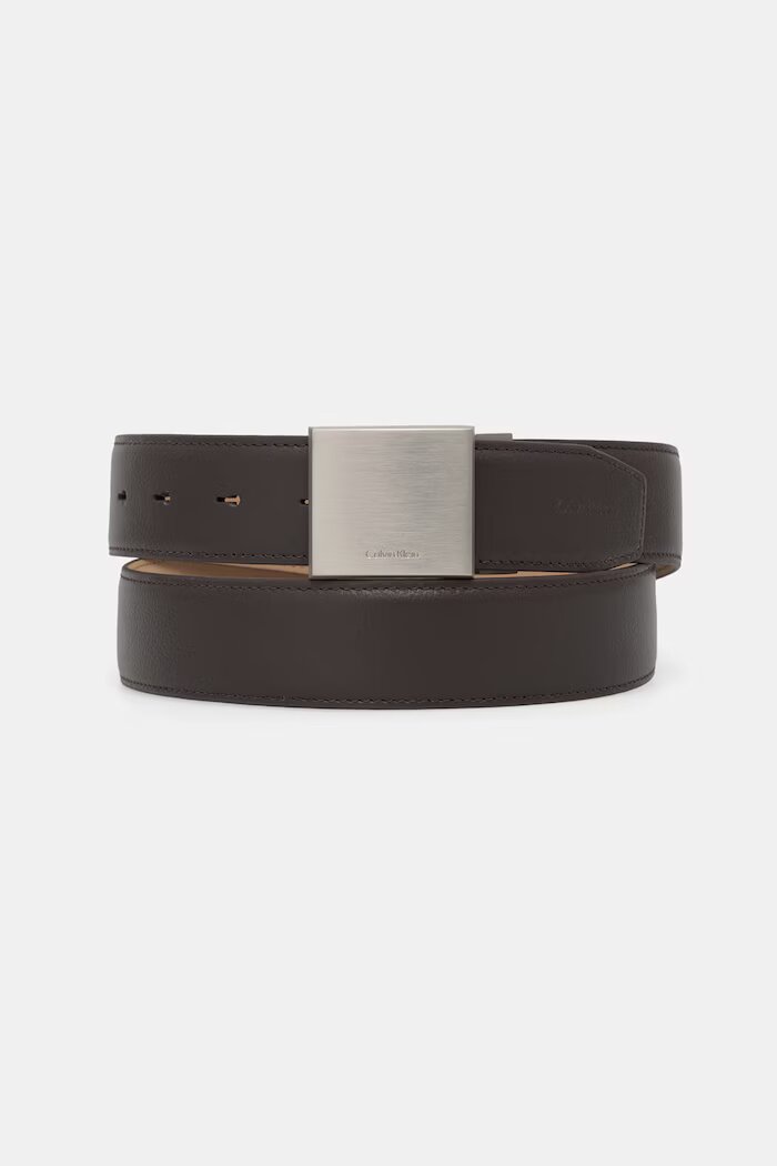 CALVIN KLEIN колан мъжки от кожа кафяв LV04D7080G