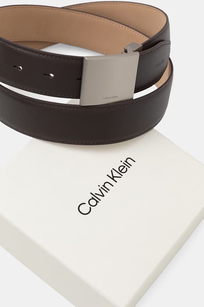 CALVIN KLEIN колан мъжки от кожа кафяв LV04D7080G