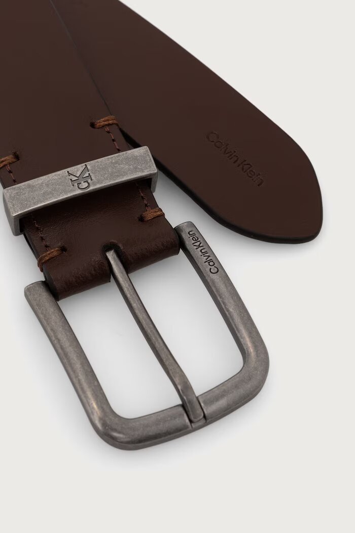 CALVIN KLEIN колан мъжки от кожа кафяв LV04D7128G