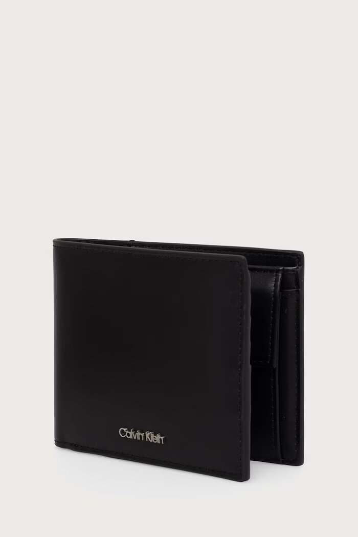 CALVIN KLEIN комплект портфейл и ключодържател мъжки от кожа черен LV04D1367G