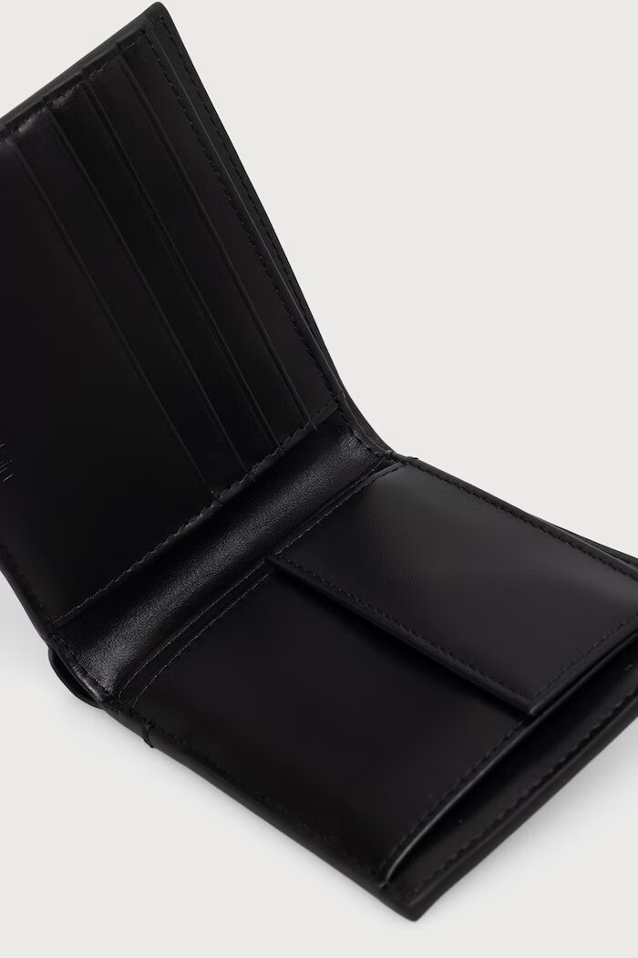 CALVIN KLEIN комплект портфейл и ключодържател мъжки от кожа черен LV04D1367G