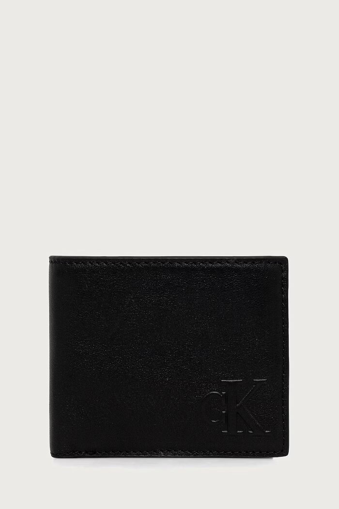 CALVIN KLEIN комплект портфейл и колан мъжки от кожа черен LV04D0017G