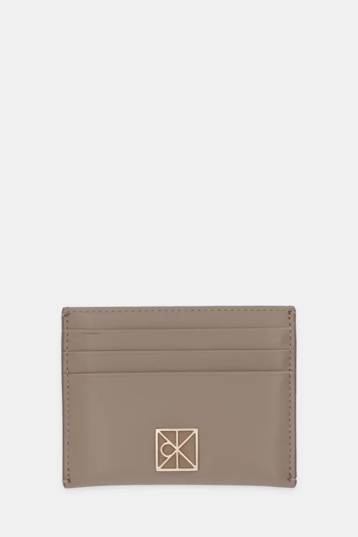 CALVIN KLEIN Кожен калъф за карти в бежово LV04F3317G