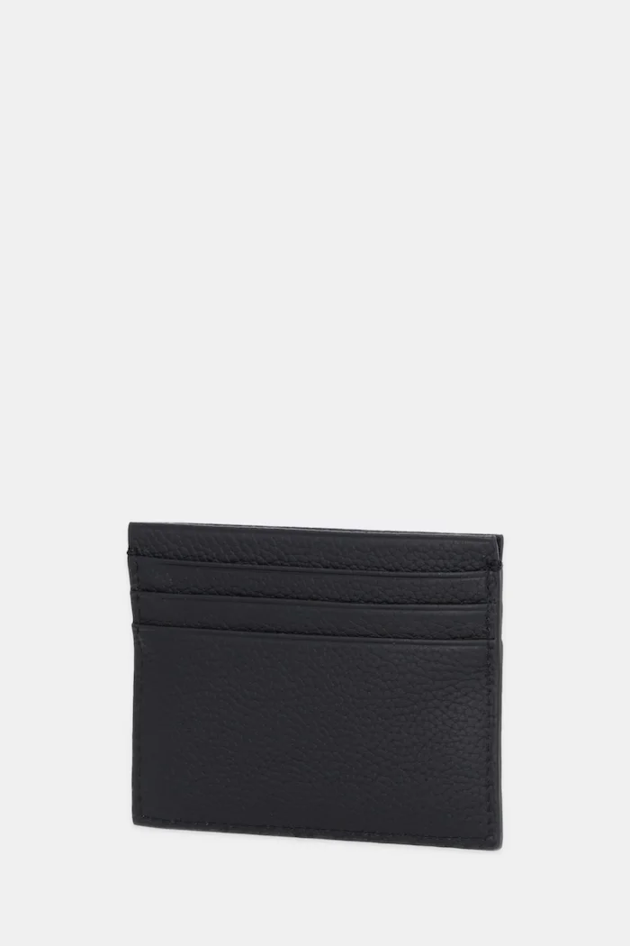 CALVIN KLEIN Кожен калъф за карти в черно LV04D1060G