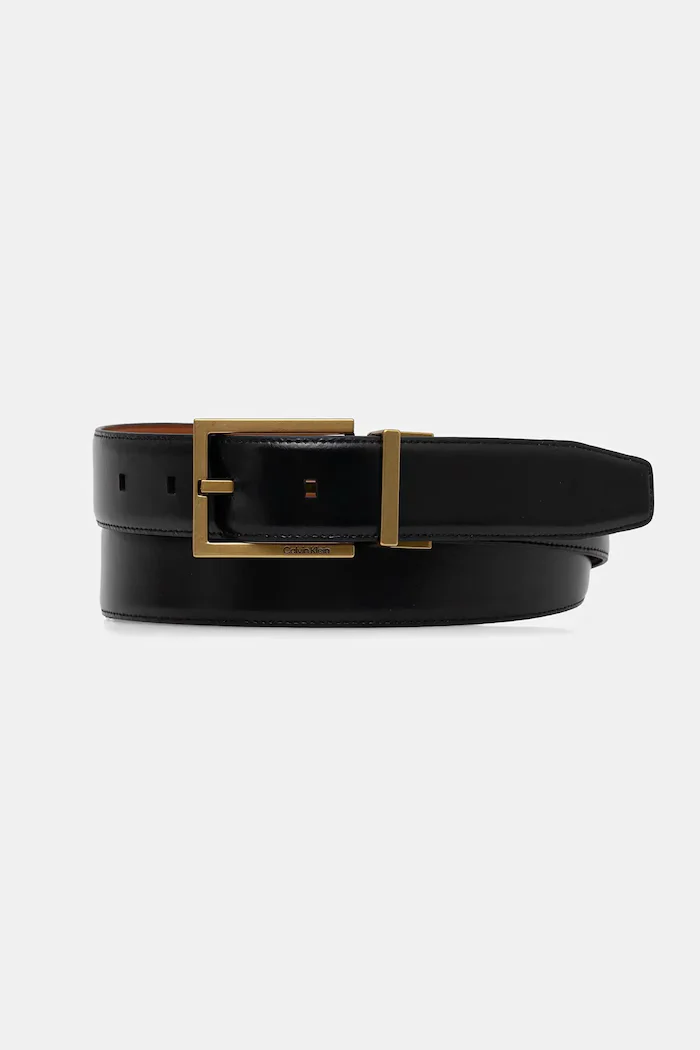 CALVIN KLEIN Кожен колан с две лица мъжки в черно LV04D7052G