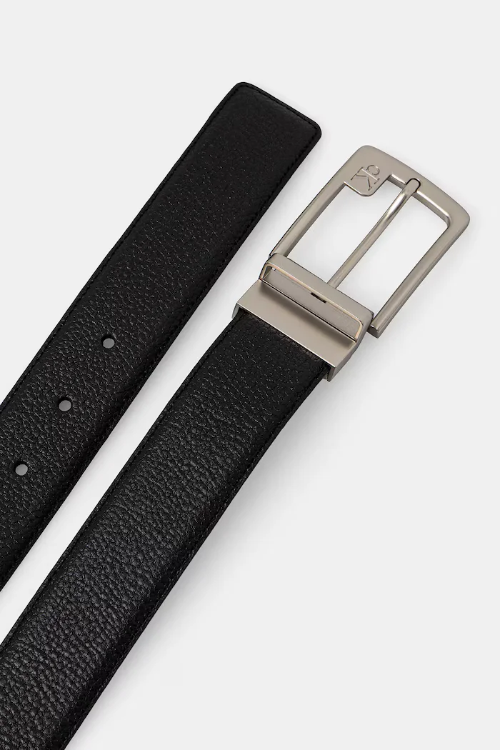 CALVIN KLEIN Кожен колан с две лица мъжки в черно LV04D7057G