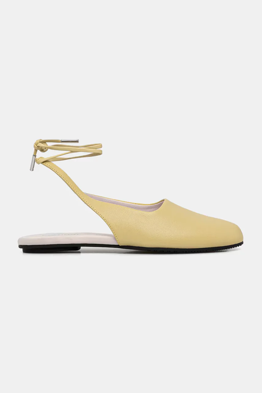 CALVIN KLEIN Кожени балеринки BALLERINA SLING BACK LTH
