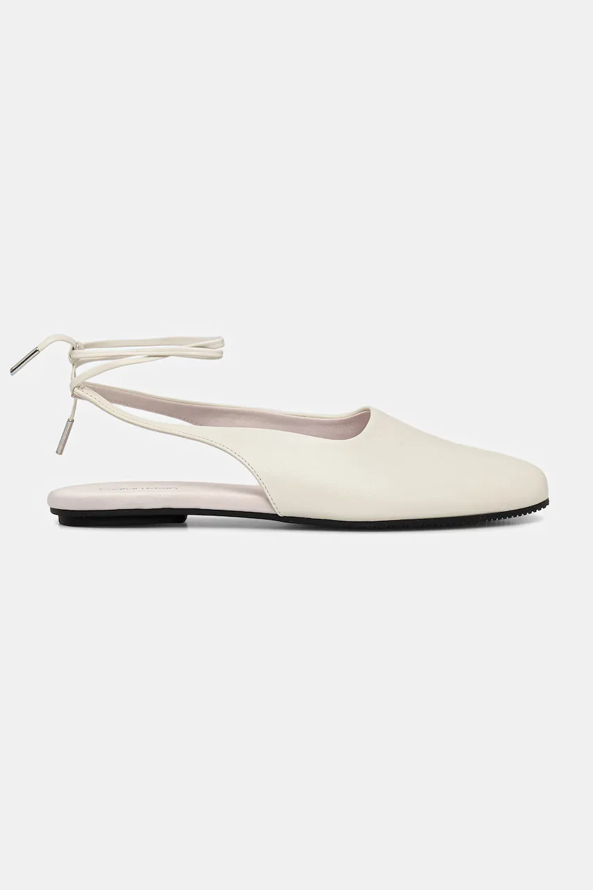 CALVIN KLEIN Кожени балеринки BALLERINA SLING BACK LTH
