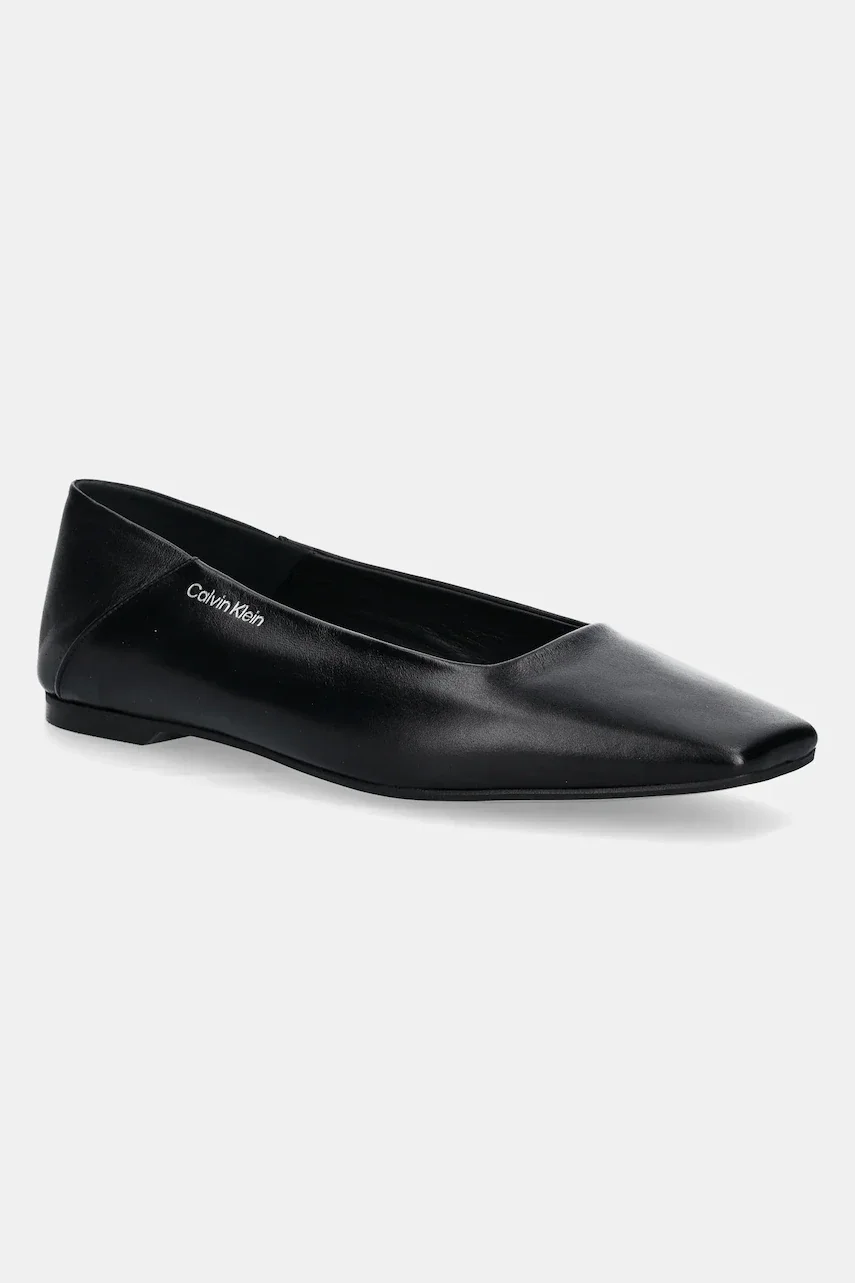 CALVIN KLEIN Кожени балеринки FLAT BALLERINA - LTH