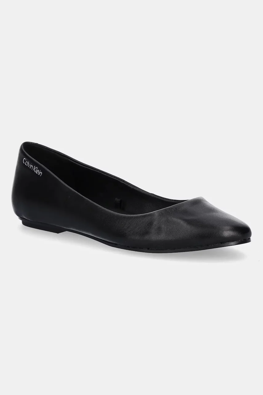 CALVIN KLEIN Кожени балеринки FLAT MARY JANE - LTH