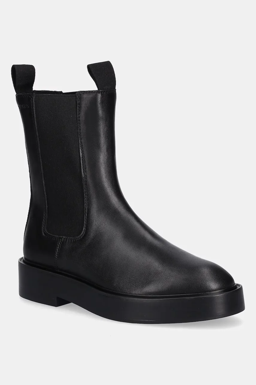 CALVIN KLEIN Кожени боти челси CONVATE WELT CHELSEA LTH