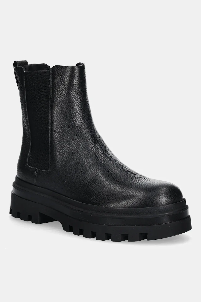 CALVIN KLEIN Кожени боти челси LUGGED CHELSEA BOOT HIGH LTH