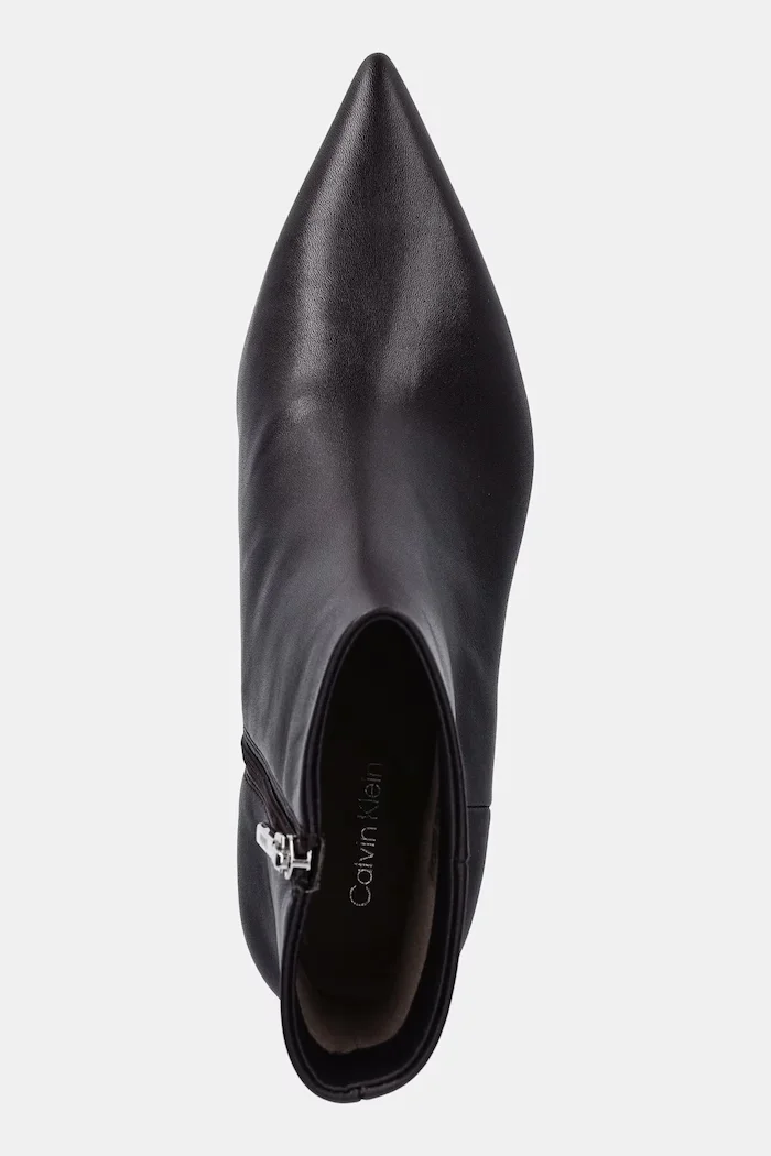 CALVIN KLEIN Кожени боти ESS KITTEN HEEL ANKLE BOOT в кафяво с тънък ток HW0HW02586
