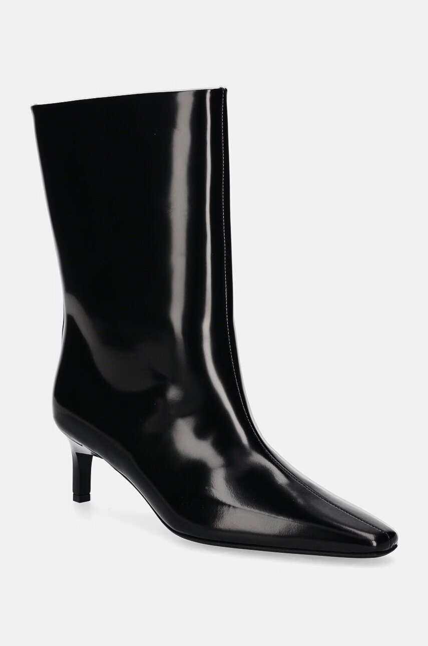 CALVIN KLEIN Кожени боти HEEL MID BOOT 50 LTH