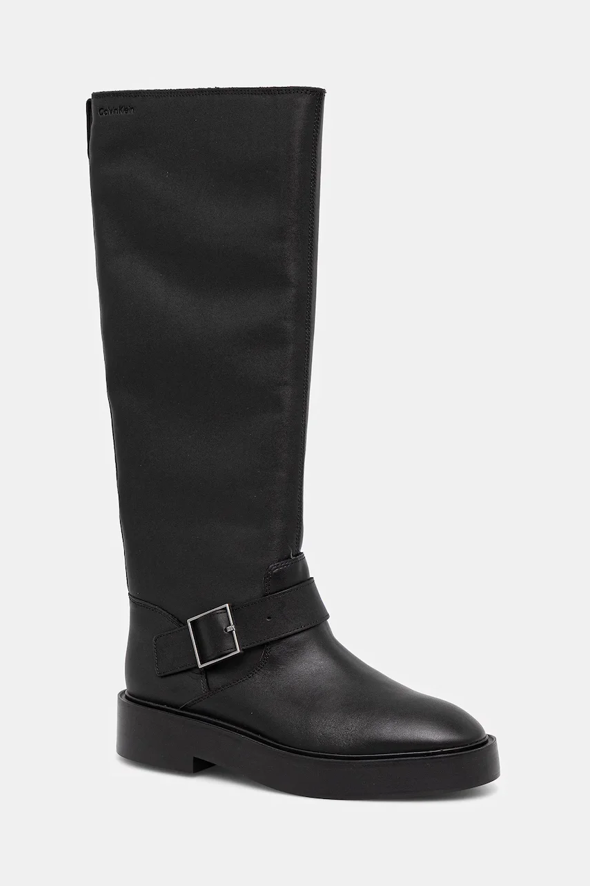 CALVIN KLEIN Кожени ботуши CONCAVE WELT UKT BIKER PB