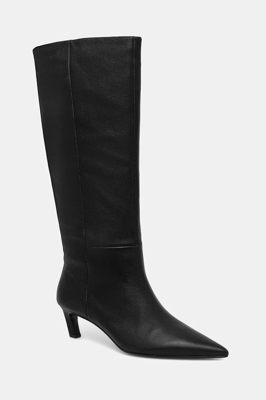 CALVIN KLEIN Кожени ботуши ESS KITTEN HEEL LONG BOOTS