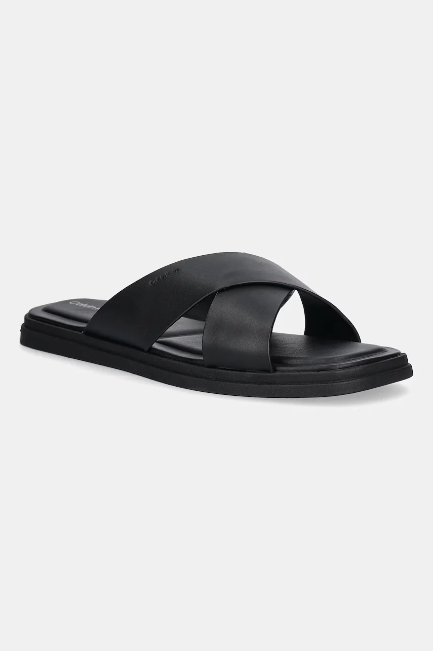 CALVIN KLEIN Кожени чехли CRISS CROSS SANDAL