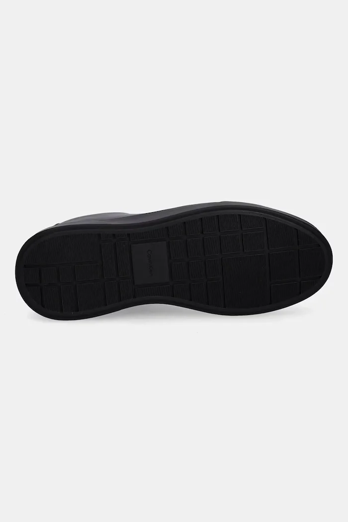 CALVIN KLEIN Кожени маратонки CHUNKY CUPSOLE LACEUP LTH мъжки в черно YM0YM01344