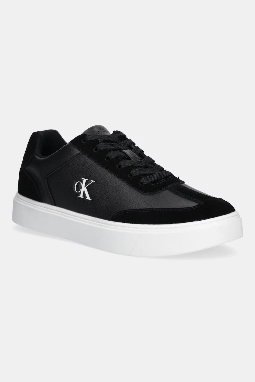 CALVIN KLEIN Кожени маратонки CLASSIC CUPSOLE LACEUP WT MIX