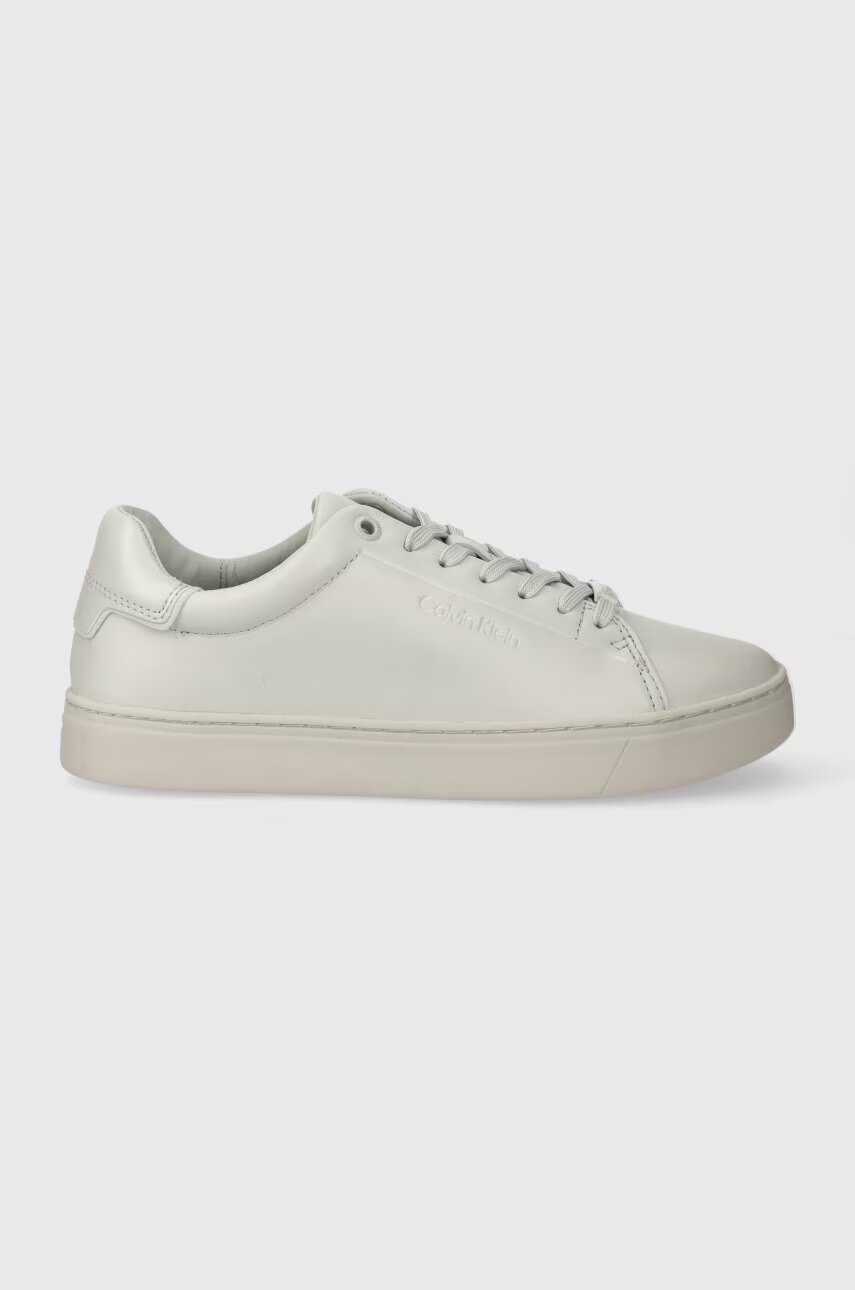 CALVIN KLEIN Кожени маратонки CLEAN CUPSOLE LACE UP