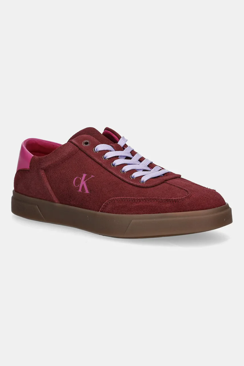CALVIN KLEIN Кожени маратонки LOW PRO CUPS LACE UP