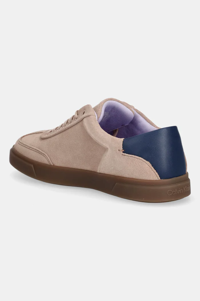 CALVIN KLEIN Кожени маратонки LOW PRO CUPS LACE UP в бежово HW0HW02683