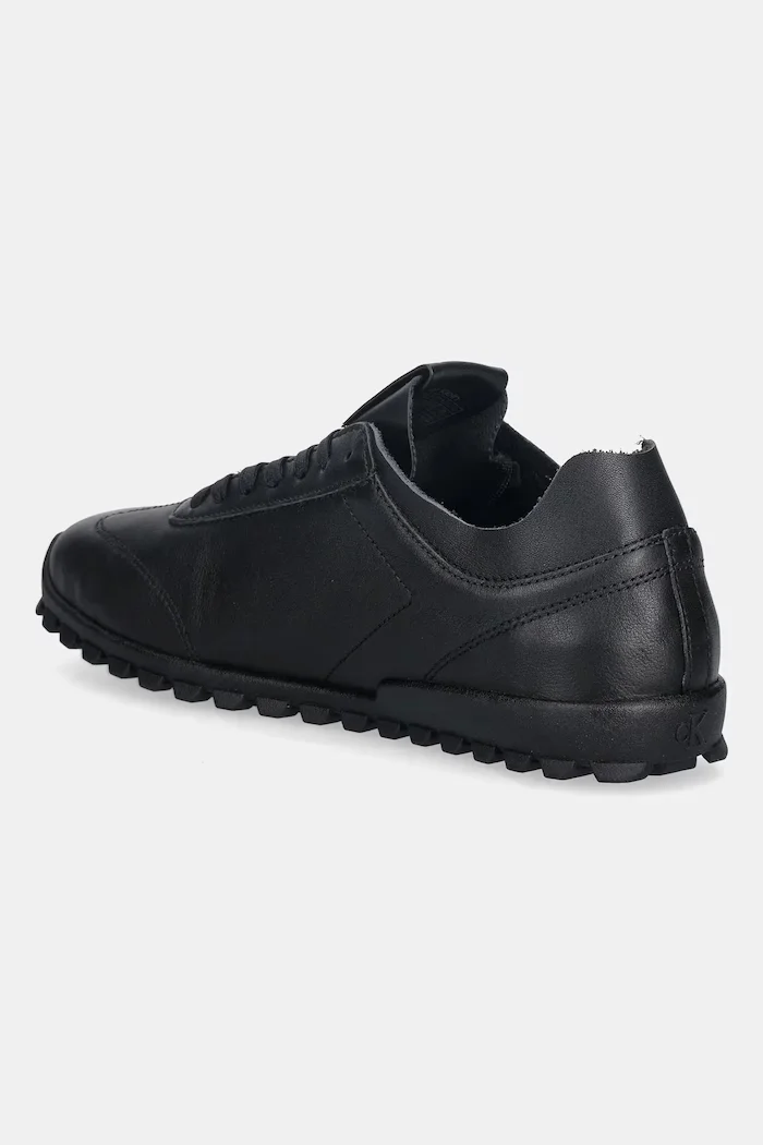 CALVIN KLEIN Кожени маратонки LOW PROFILE RUNNER LTH MG в черно YW0YW02049