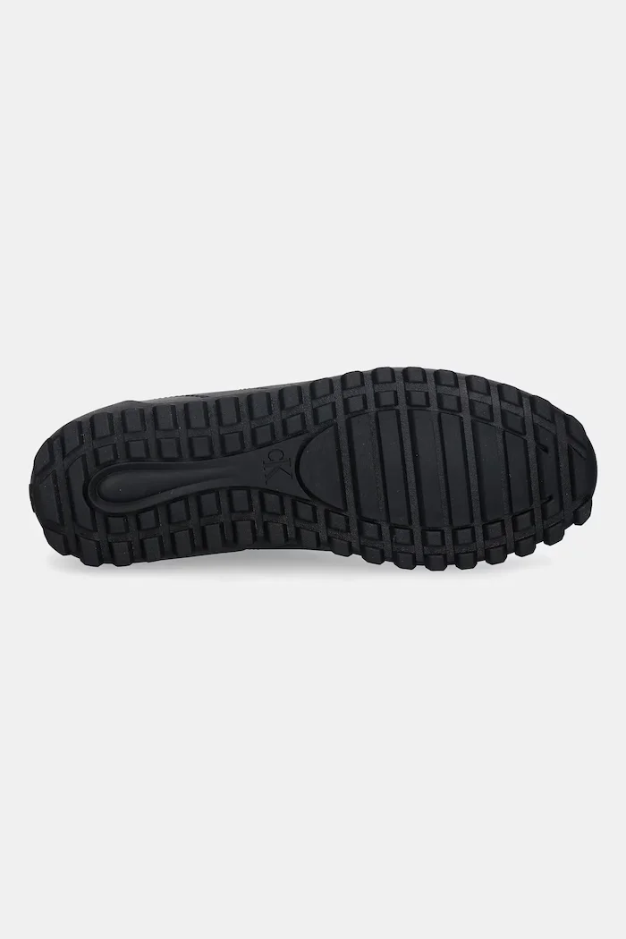 CALVIN KLEIN Кожени маратонки LOW PROFILE RUNNER LTH MG в черно YW0YW02049