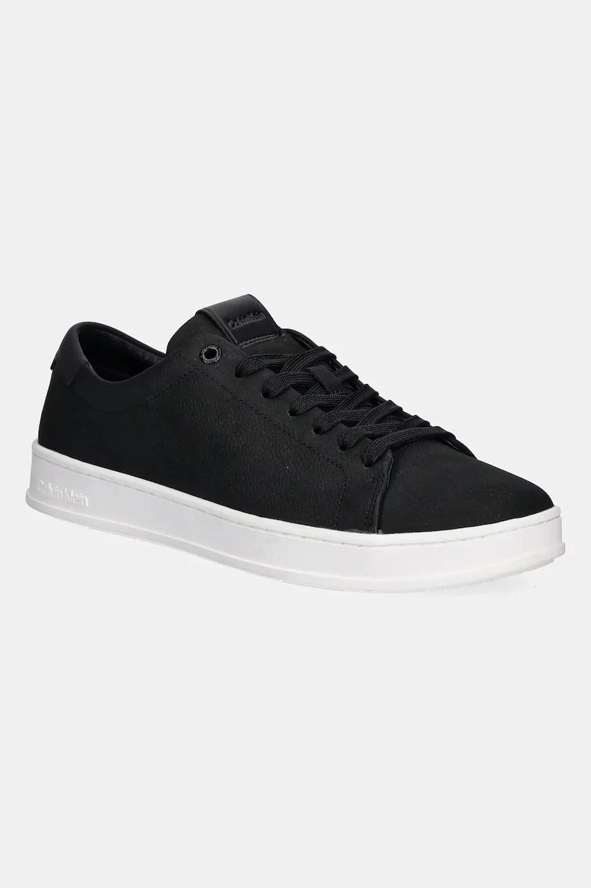CALVIN KLEIN Кожени маратонки LOW TOP LACE UP NU