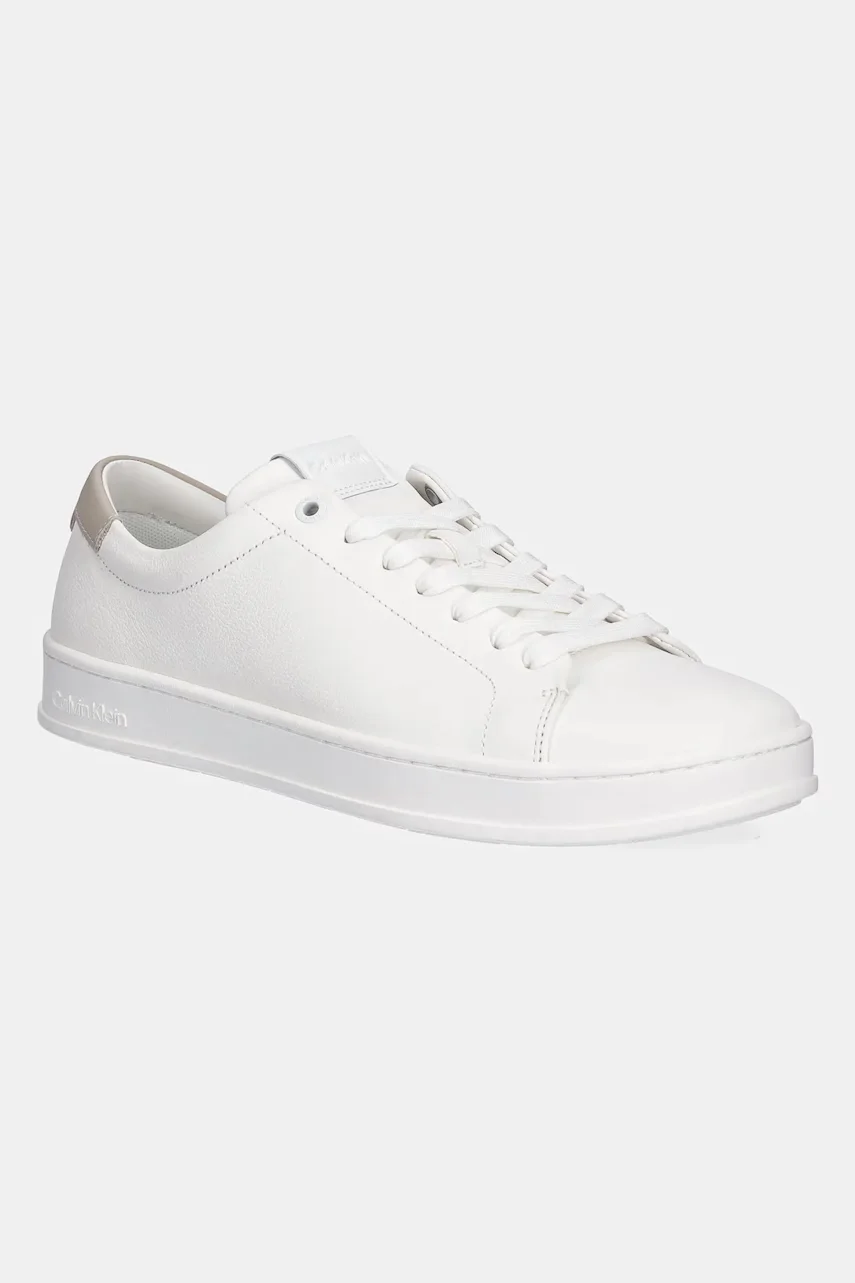 CALVIN KLEIN Кожени маратонки LOW TOP LACE UP NU