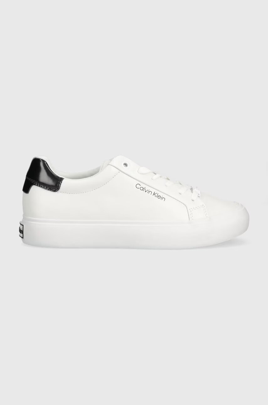 CALVIN KLEIN Кожени маратонки VULC LACE UP