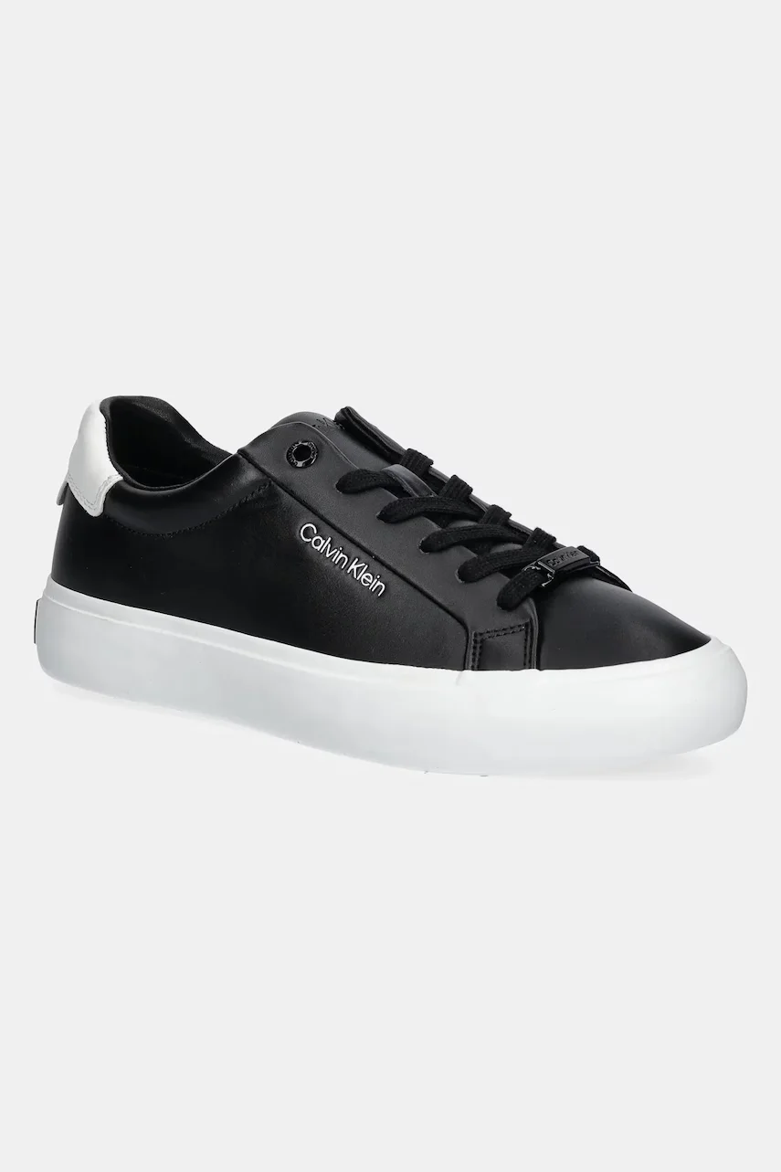 CALVIN KLEIN Кожени маратонки VULC LACE UP