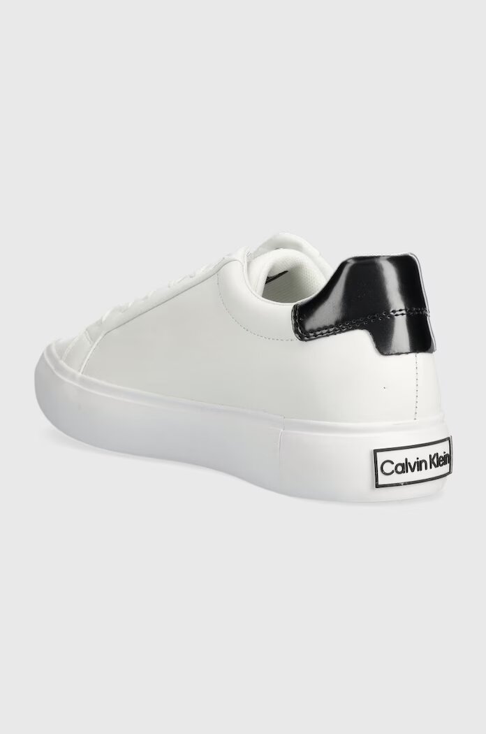 CALVIN KLEIN Кожени маратонки VULC LACE UP в бяло HW0HW01681