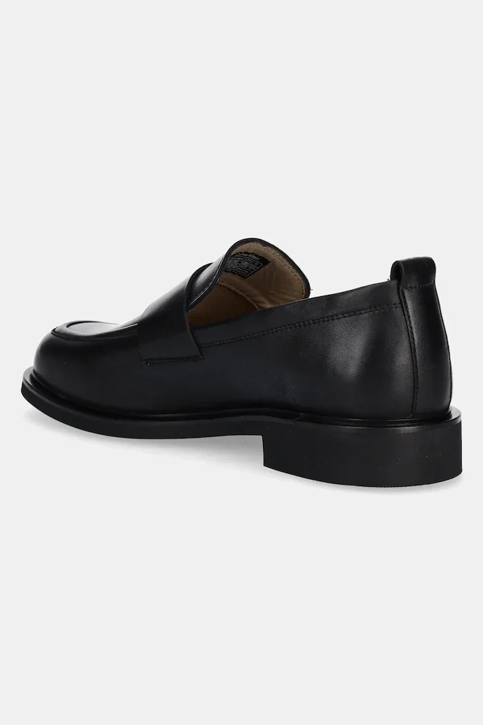 CALVIN KLEIN Кожени мокасини SQ RUBBER LOAFER мъжки в черно HM0HM01901