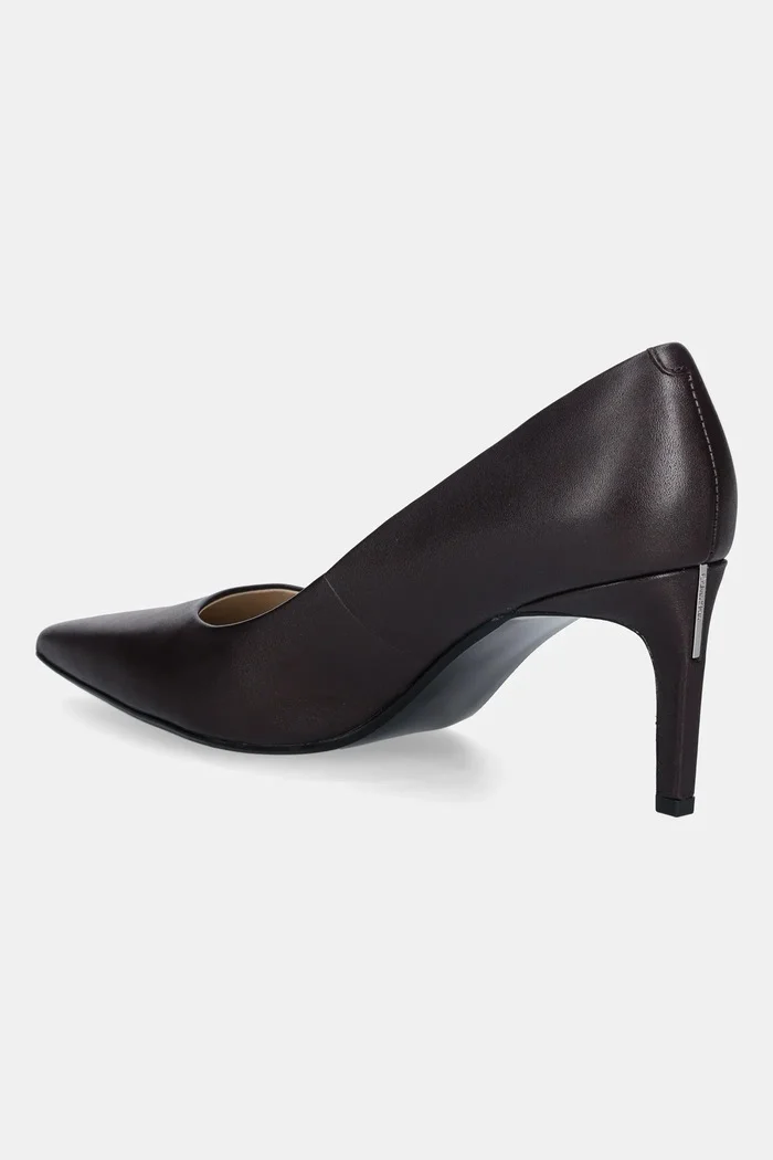 CALVIN KLEIN Кожени обувки с тънък ток ESS STILETTO 70 в бордо HW0HW02607