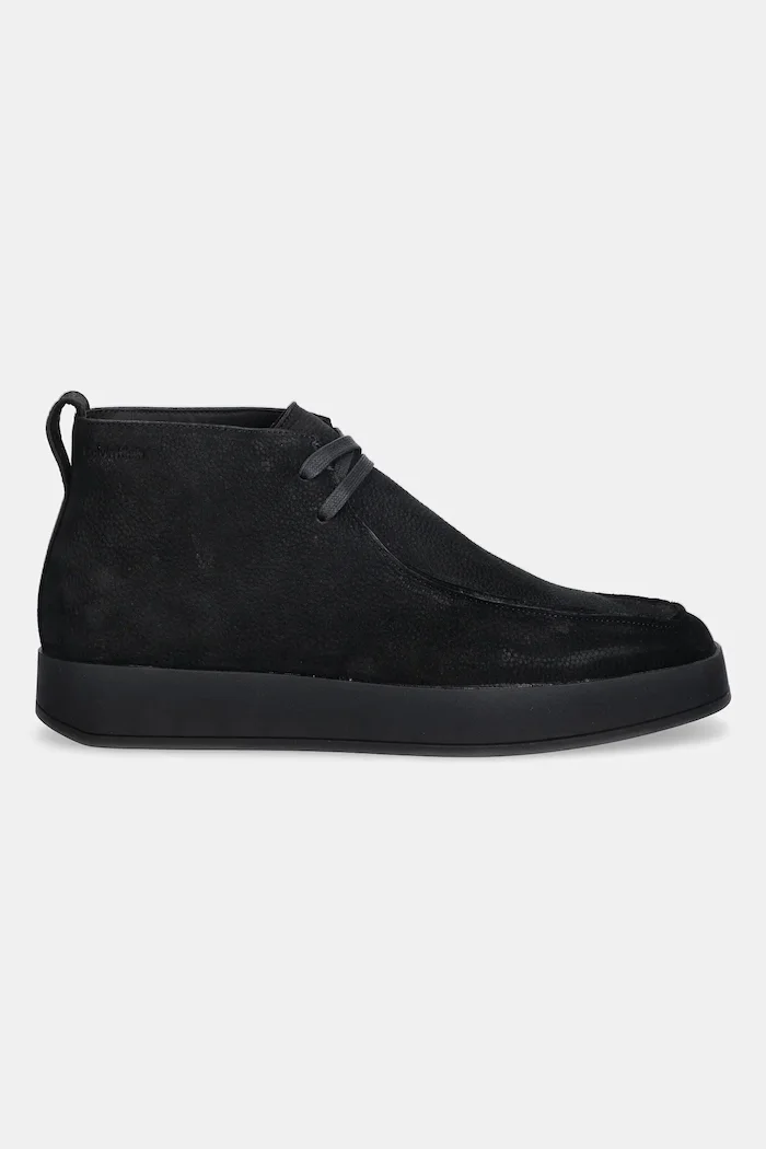 CALVIN KLEIN Кожени половинки обувки HYBRID CUP APRON BOOT NU W мъжки в черно HM0HM02057