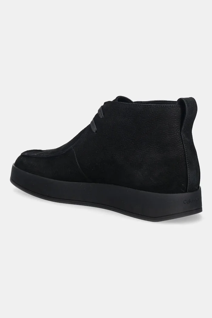 CALVIN KLEIN Кожени половинки обувки HYBRID CUP APRON BOOT NU W мъжки в черно HM0HM02057